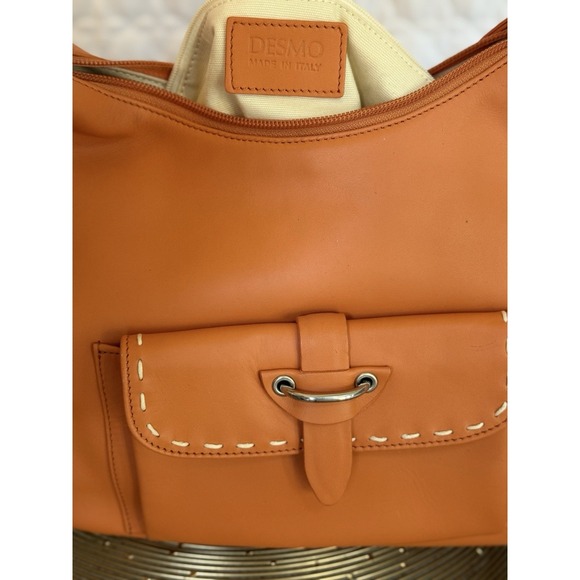 Rare VTG Desmo Italian Leather Handbag Handcrafted range Rich & Soft Purse - Picture 8 of 16